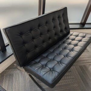 Sillon cuerina base metalica
